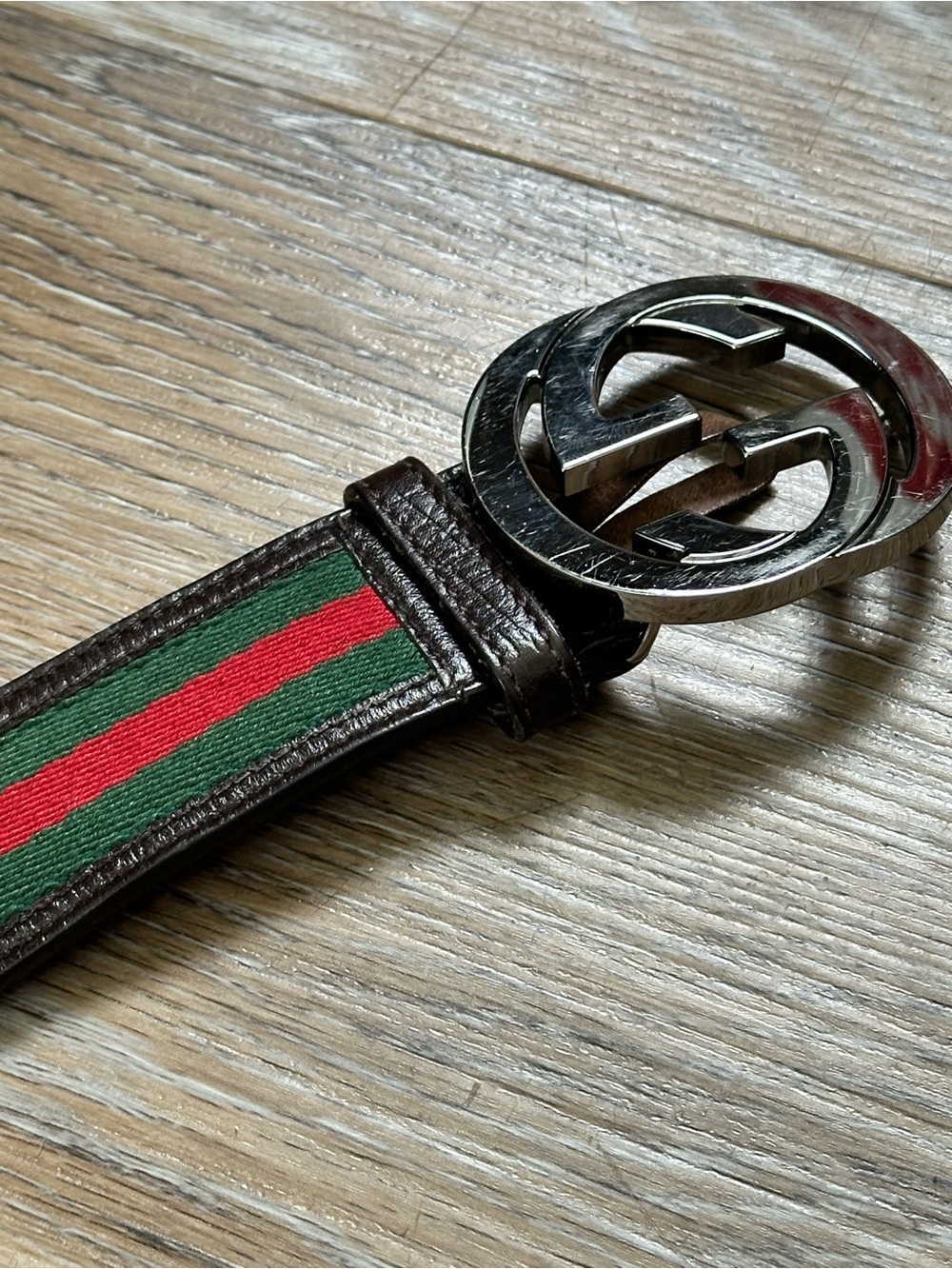 ✨ Gucci Interlocking G Web Belt – Size 75/30 - Picture 4 of 8